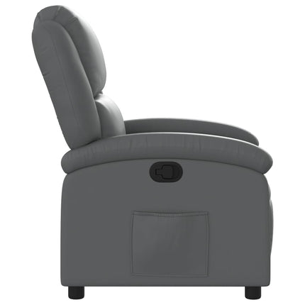 Fauteuil inclinable gris similicuir