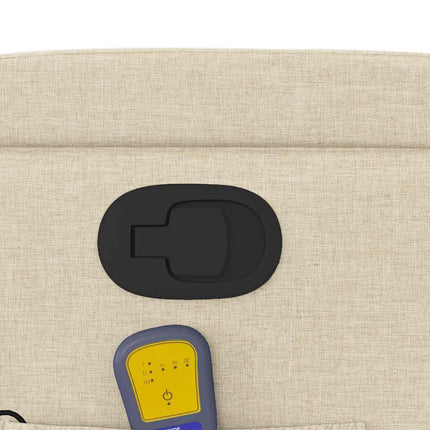 Fauteuil inclinable de massage en tissu crème