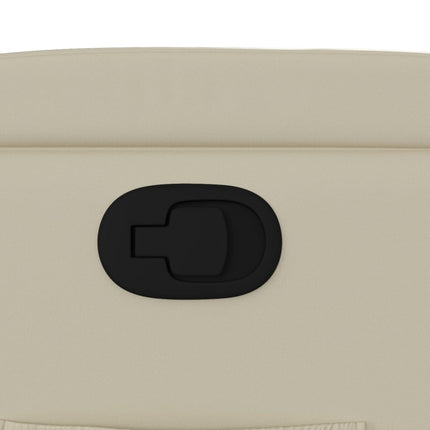 Fauteuil inclinable en similicuir crème