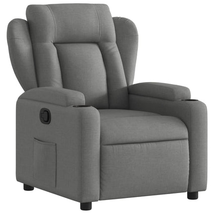 Fauteuil inclinable en tissu gris foncé