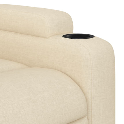 Fauteuil inclinable en tissu crème
