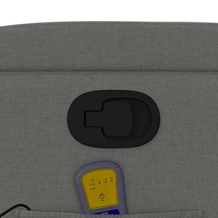 Fauteuil de massage inclinable gris foncé tissu