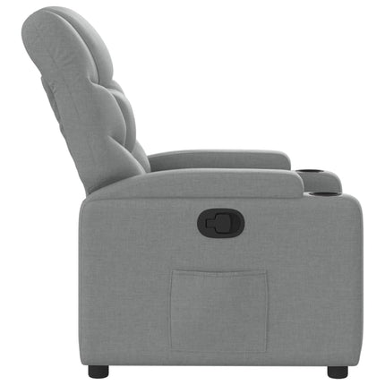 Fauteuil inclinable en tissu gris clair