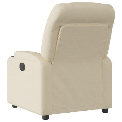 Fauteuil inclinable en tissu crème