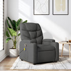 Fauteuil de massage inclinable gris foncé tissu