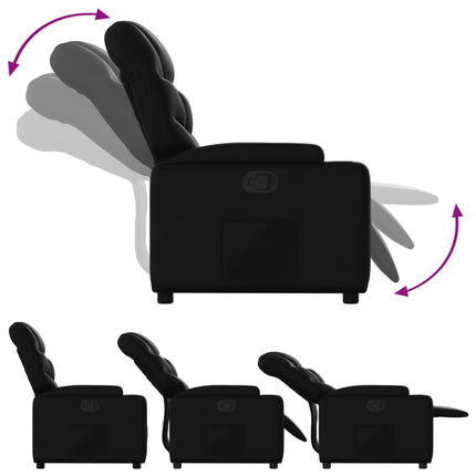 Fauteuil inclinable en similicuir noir