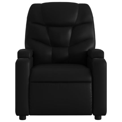 Fauteuil inclinable en similicuir noir