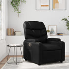 Fauteuil inclinable en similicuir noir