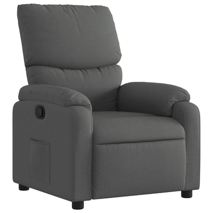 Fauteuil inclinable en tissu gris foncé