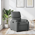 Fauteuil inclinable en tissu gris foncé
