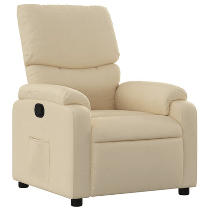 Fauteuil inclinable en tissu crème