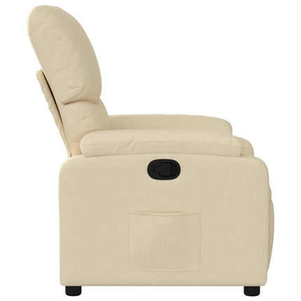 Fauteuil inclinable en tissu crème