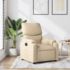 Fauteuil inclinable en tissu crème