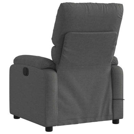 Fauteuil de massage inclinable gris foncé tissu