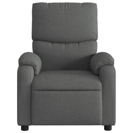 Fauteuil de massage inclinable gris foncé tissu