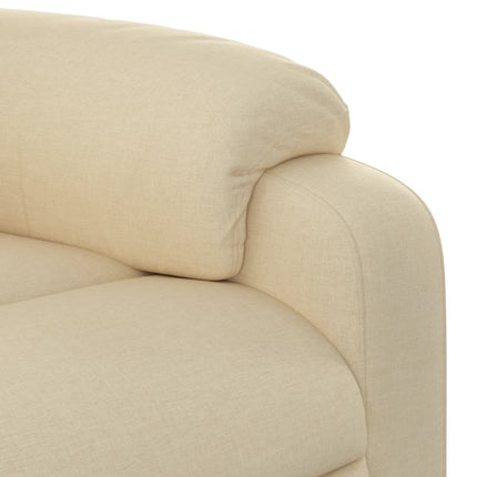 Fauteuil de massage inclinable crème tissu