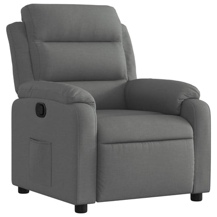 Fauteuil inclinable en tissu gris foncé
