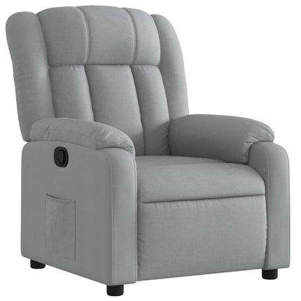 Fauteuil inclinable en tissu gris clair