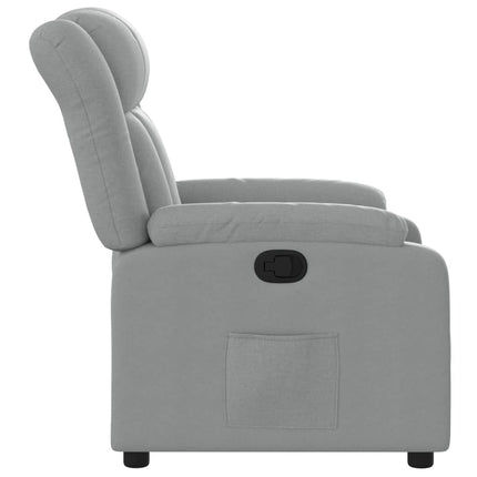 Fauteuil inclinable en tissu gris clair