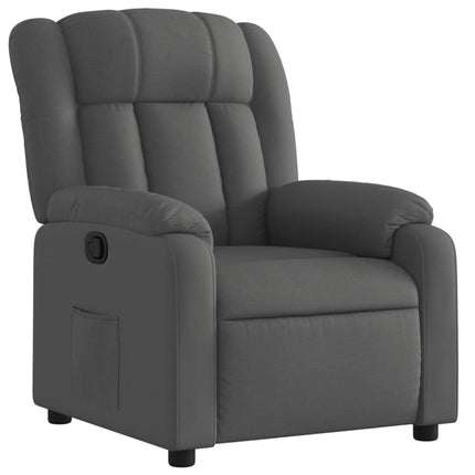 Fauteuil inclinable en tissu gris foncé