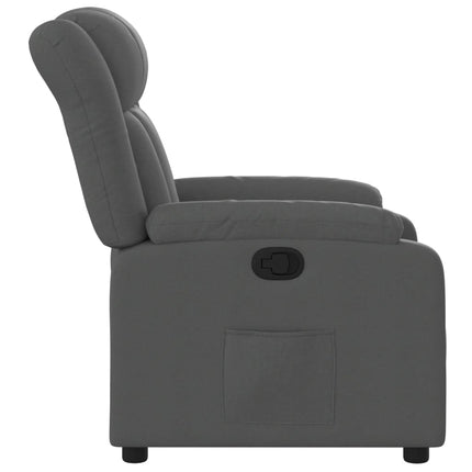 Fauteuil inclinable en tissu gris foncé