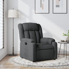 Fauteuil inclinable en tissu gris foncé