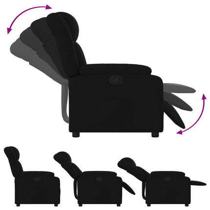 Fauteuil inclinable en tissu noir
