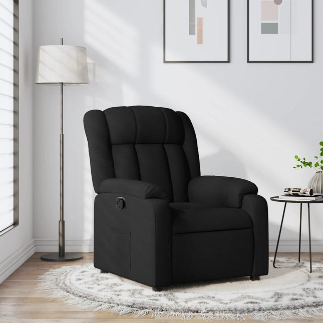 Fauteuil inclinable en tissu noir