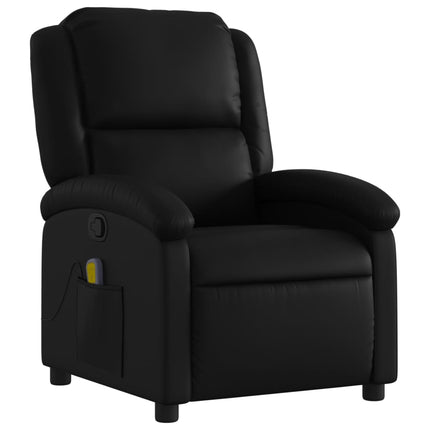 Fauteuil de massage inclinable noir similicuir