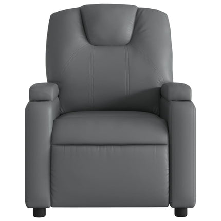 Fauteuil de massage inclinable gris similicuir
