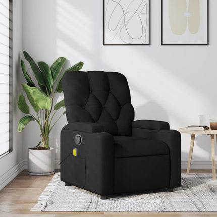 Fauteuil inclinable de massage noir tissu