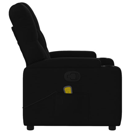 Fauteuil inclinable de massage noir tissu