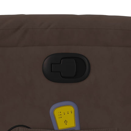 Fauteuil inclinable de massage marron tissu microfibre