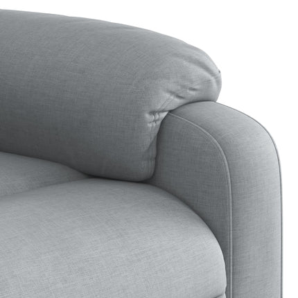 Fauteuil inclinable de massage gris clair tissu