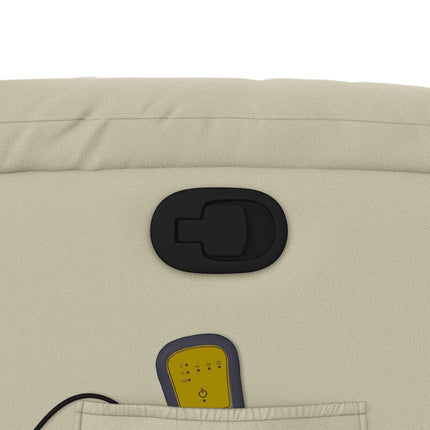 Fauteuil de massage inclinable crème similicuir