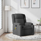 Fauteuil inclinable de massage gris foncé tissu