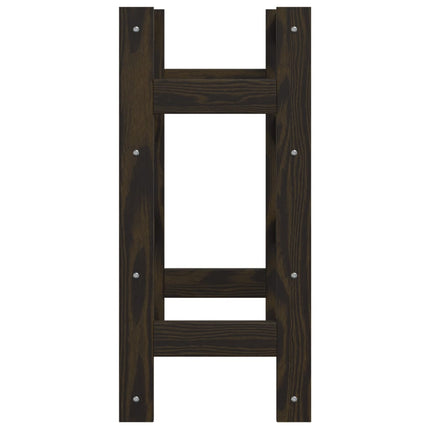 Casier à bouteilles pour 16 bouteilles noir bois pin solide