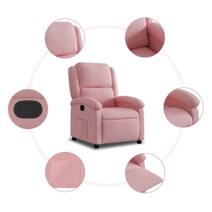 Fauteuil inclinable Rose Velours