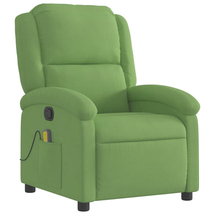 Fauteuil de massage inclinable vert clair velours