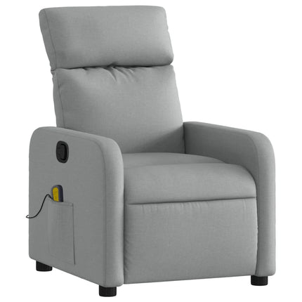 Fauteuil inclinable de massage en tissu gris clair