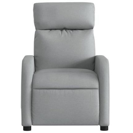 Fauteuil inclinable de massage en tissu gris clair
