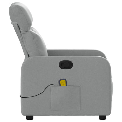 Fauteuil inclinable de massage en tissu gris clair