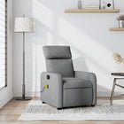 Fauteuil inclinable de massage en tissu gris clair