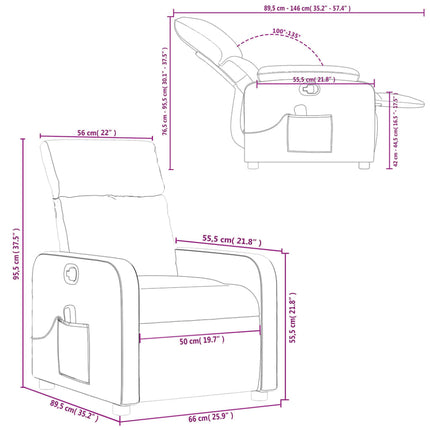 Fauteuil inclinable massant en similicuir noir