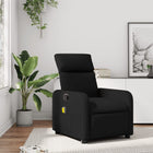 Fauteuil inclinable massant en similicuir noir