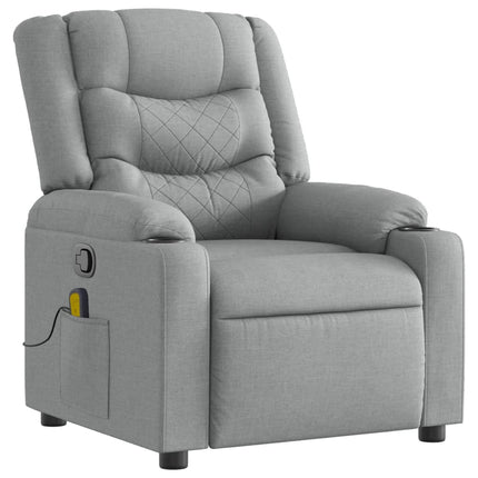 Fauteuil inclinable de massage en tissu gris clair