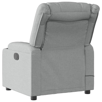 Fauteuil inclinable de massage en tissu gris clair
