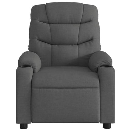 Fauteuil inclinable de massage gris foncé tissu