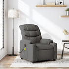 Fauteuil inclinable de massage gris foncé tissu