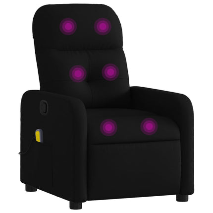 Fauteuil inclinable de massage noir tissu